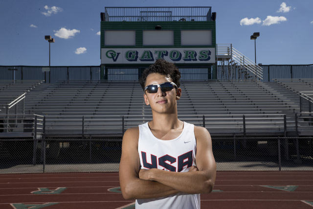 Green Valley cross country runner Lenny Rubi, 17, is photographed during a team practice at ...