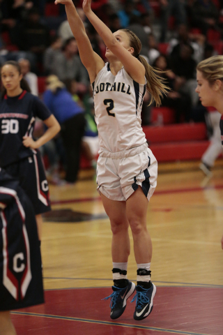 Foothill senior Mikayla Yeakel (2) shoots a free throw on Thursday against Coronado. The Fal ...