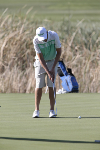 Palo Verde High School’s Jack Trent, makes a put during the final round of the Divisio ...