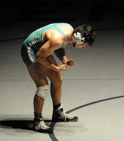 Green Valley’s Giullian Nakamatsu celebrates his win over Liberty’s Storm Roper ...