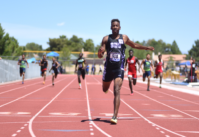 Silverado senior Zakee Washington, shown after winning the boys 400-meter dash at the Divisi ...