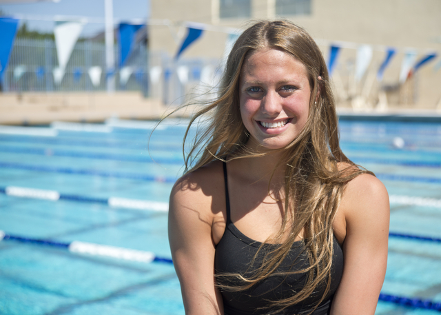 Abby Richter poses for a photo during practice at the Henderson Multigenerational Center poo ...