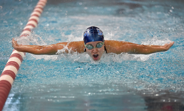 Sierra Vista swimmer Isabella Green swims the butterfly leg of her 200 meter individual medl ...