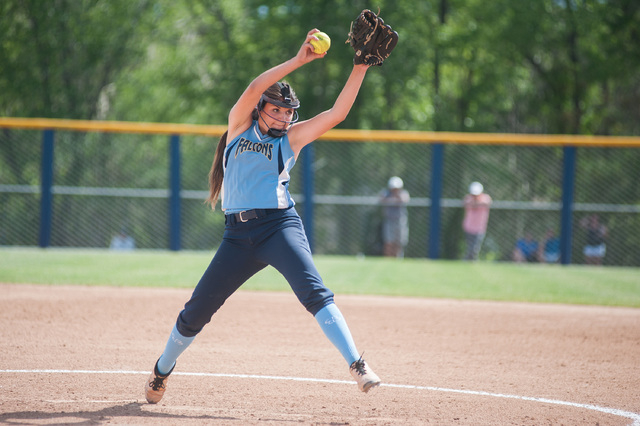 Foothill’s Sarah Penksa pitches against Palo Verde in the Division I state softball to ...