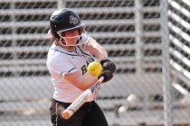 Rancho shortstop Gianna Carosone hits a three-run RBI triple with an error in the second inn ...