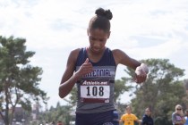 Alexis Gourrier from Centennial High School finishes first during the Regional 4A Sunset Gir ...