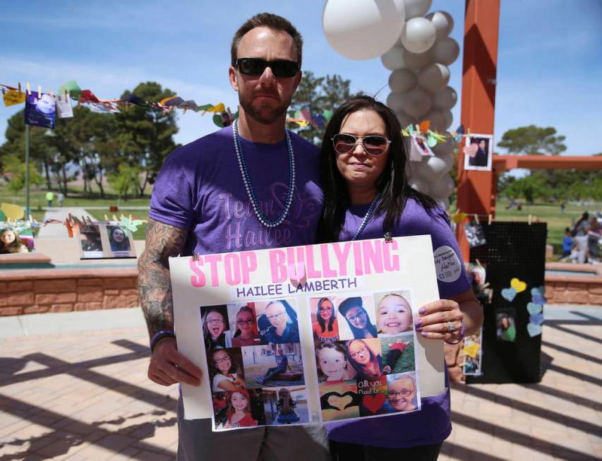 Jason Lamberth, left, and his wife Jennifer, are photographed during the Out of the Darkness Su ...