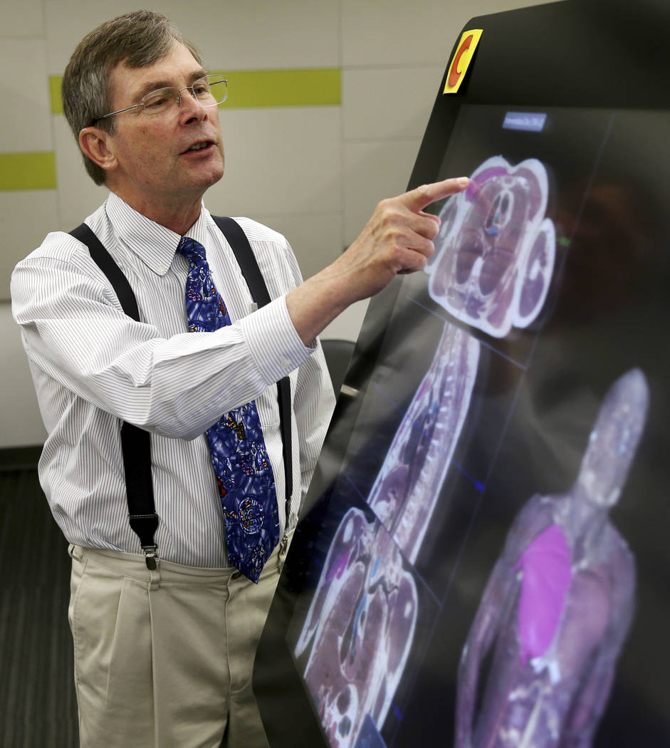 Dr. Jeffrey Fahl, professor of pediatrics and chair of the anatomy program for the UNLV School ...