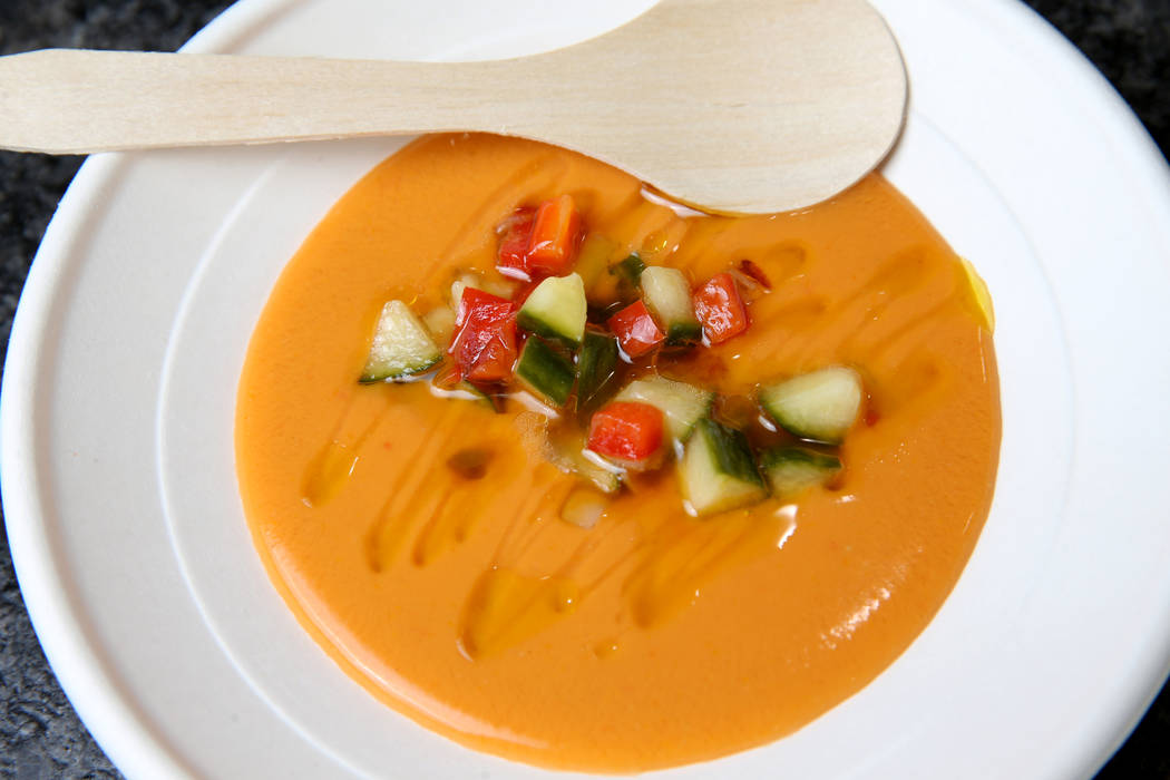 Gazpacho at Valencian Gold in Las Vegas Thursday, July 25, 2019. The concept of the restaurant ...