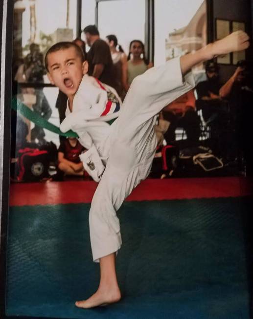 Maximus Bell, who took first place in his division at the 2019 USA Taekwondo National Champions ...