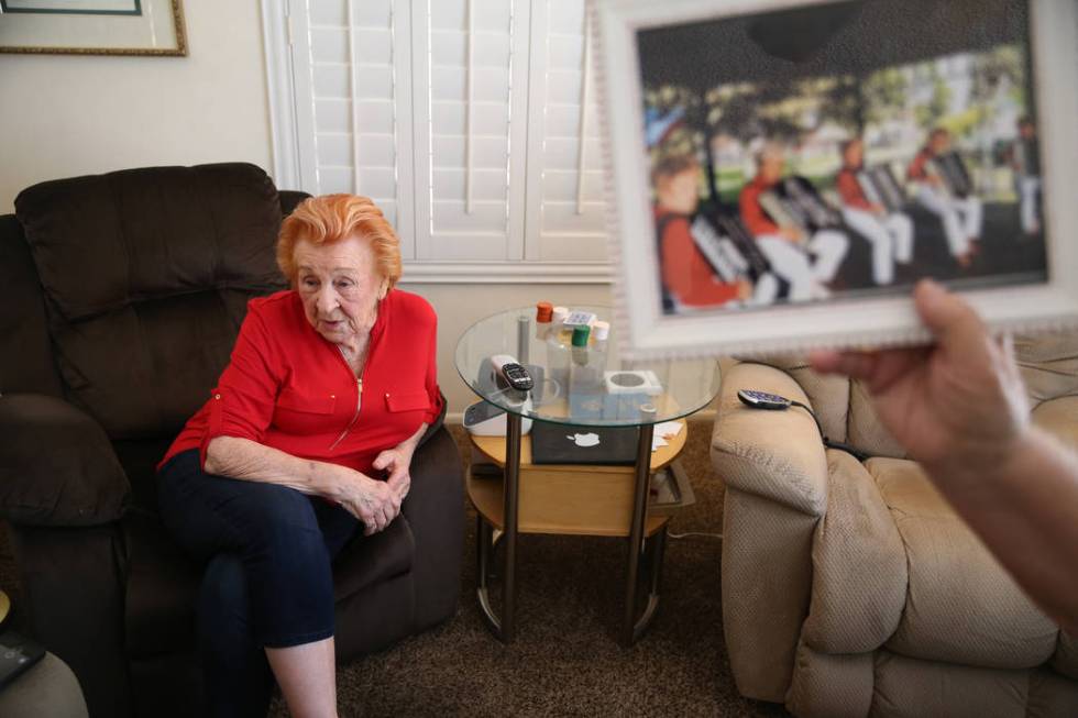 Etta Baykara, 91, is interviewed at her home in Las Vegas, Tuesday, July 30, 2019. Baykara, who ...