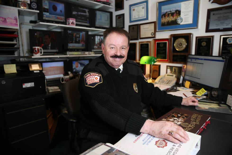 Las Vegas Fire and Rescue Public Education and Information Officer Tim Szymanski, at his Las Ve ...