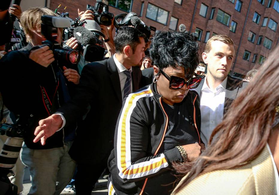 Renee Black, mother of ASAP Rocky arrives at the district court in Stockholm, Friday Aug. 2, 20 ...