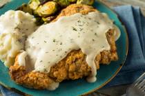 Homemade Country Fried Steak with Gravy and Potatoes