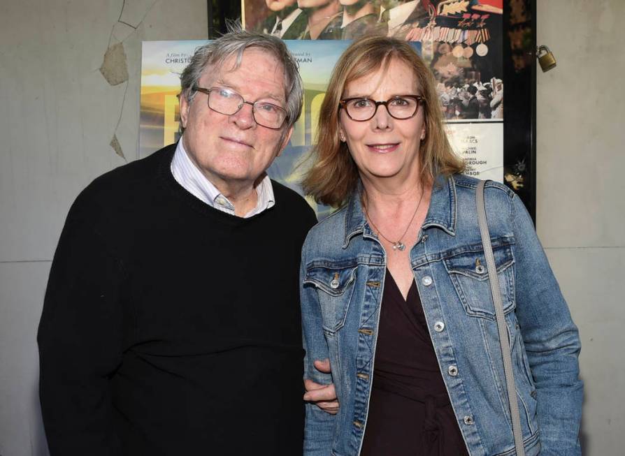 FILE - In this June 14, 2018 file photo, filmmakers D.A. Pennebaker, left, and Chris Hegedus at ...