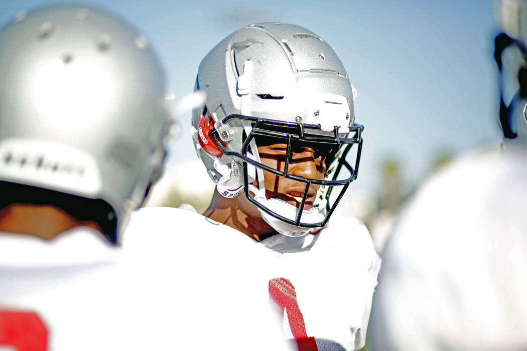 UNLV Rebels wide receiver Randal Grimes (4) during practice at Rebel Park, at UNLV in Las Vegas ...