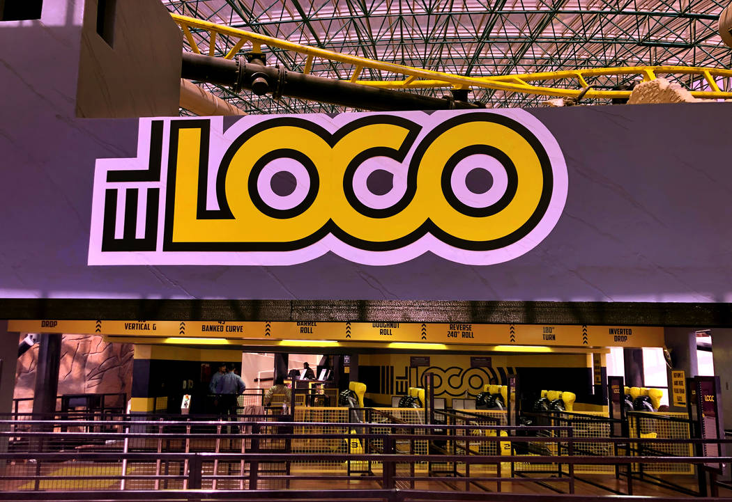 The El Loco rollercoaster within the Circus Circus Adventuredome is now being tested without ri ...