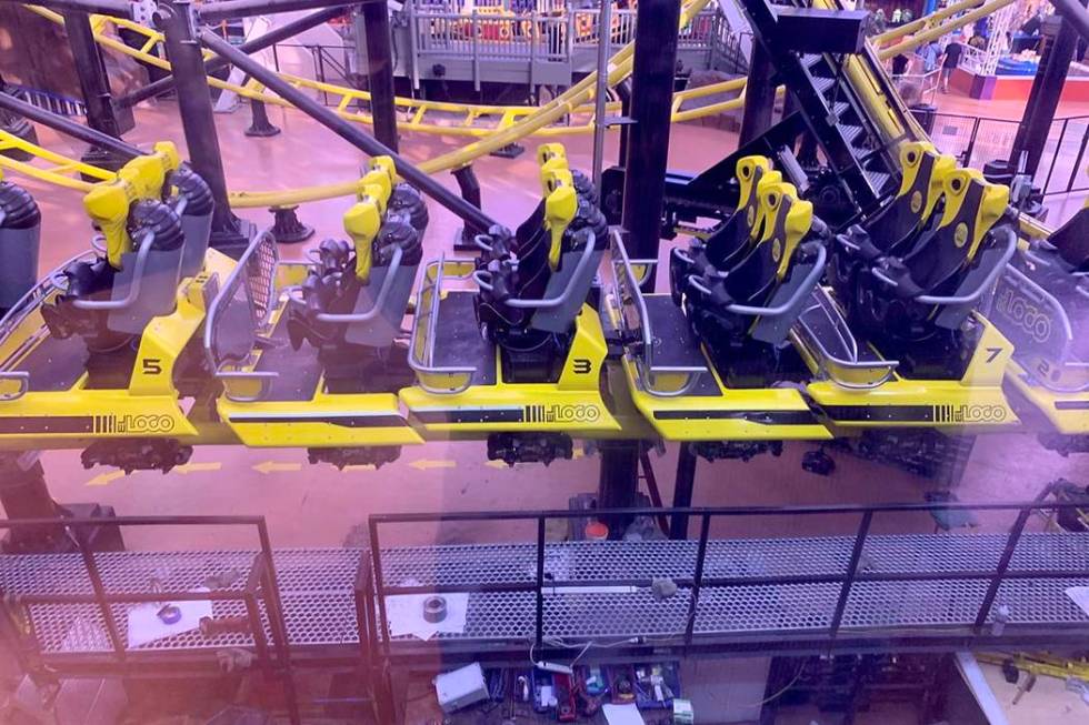 The closed El Loco roller coaster in Circus Circus Adventuredome in Las Vegas Thursday, April 4 ...