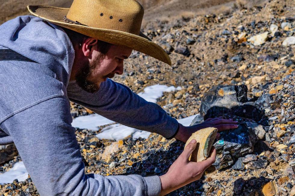 Tristan Otteson is a student of the science behind turquoise formation. (INSP)