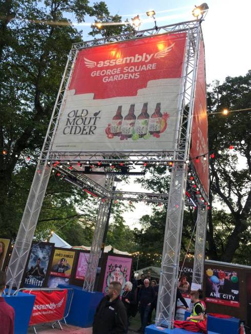 The entrance of George Square Gardens at Edinburgh Festival Fringe on Monday, Aug. 5, 2019. (Jo ...