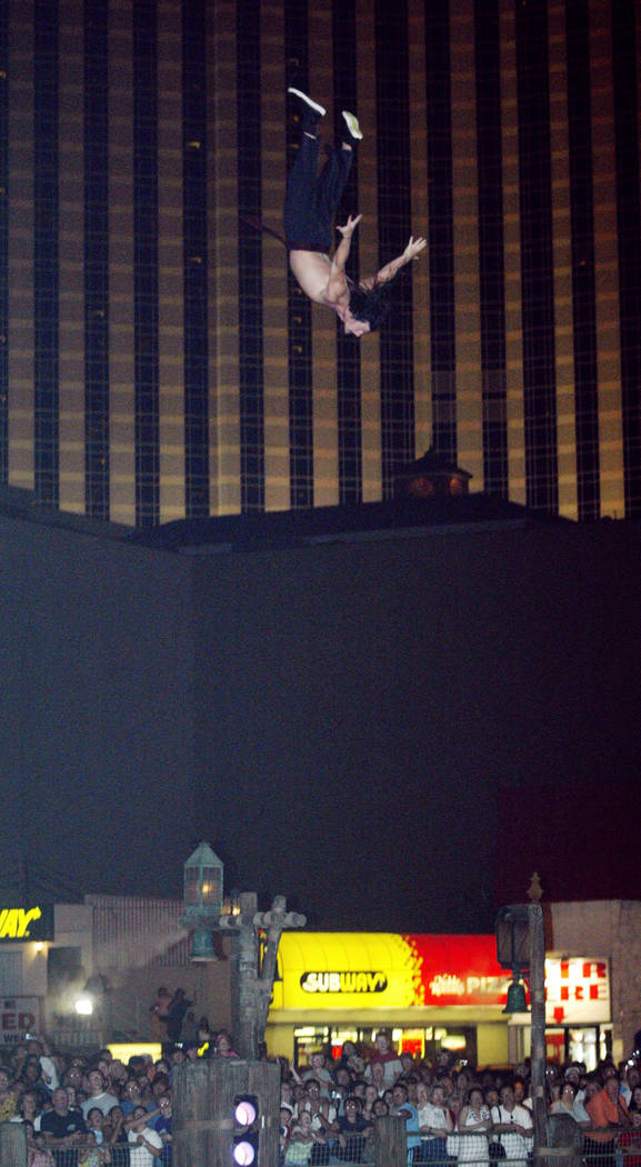 Of course, the show wouldn't be complete without a high dive. A pirate took the perilous plunge ...