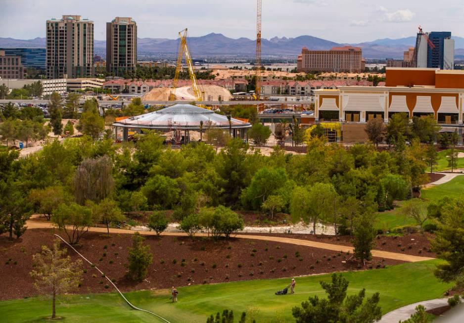 The Wynn Golf Club, convention center and pavilion are shown under construction on Tuesday, Jul ...