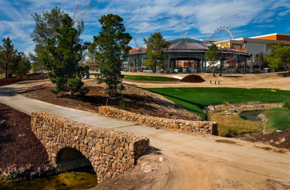 New bridges and cart paths are pictured at Wynn Golf Club on Tuesday, July 30, 2019, in Las Veg ...