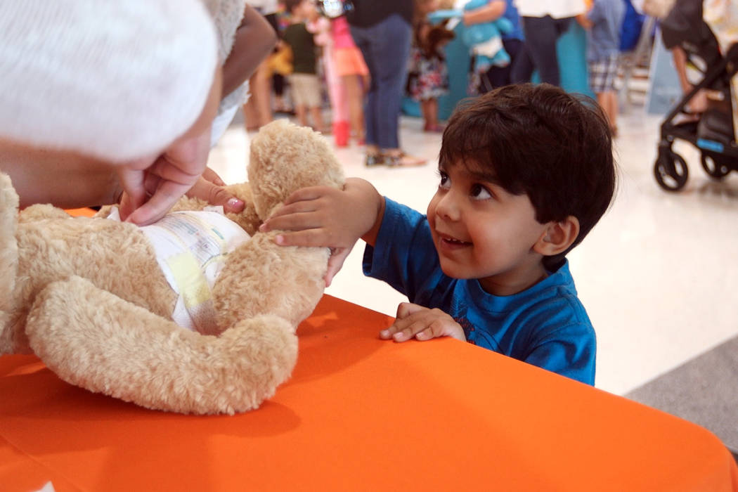 Centennial Hills Hospital in Las Vegas hosted its 11th annual Teddy Bear Clinic Wednesday. (Mat ...