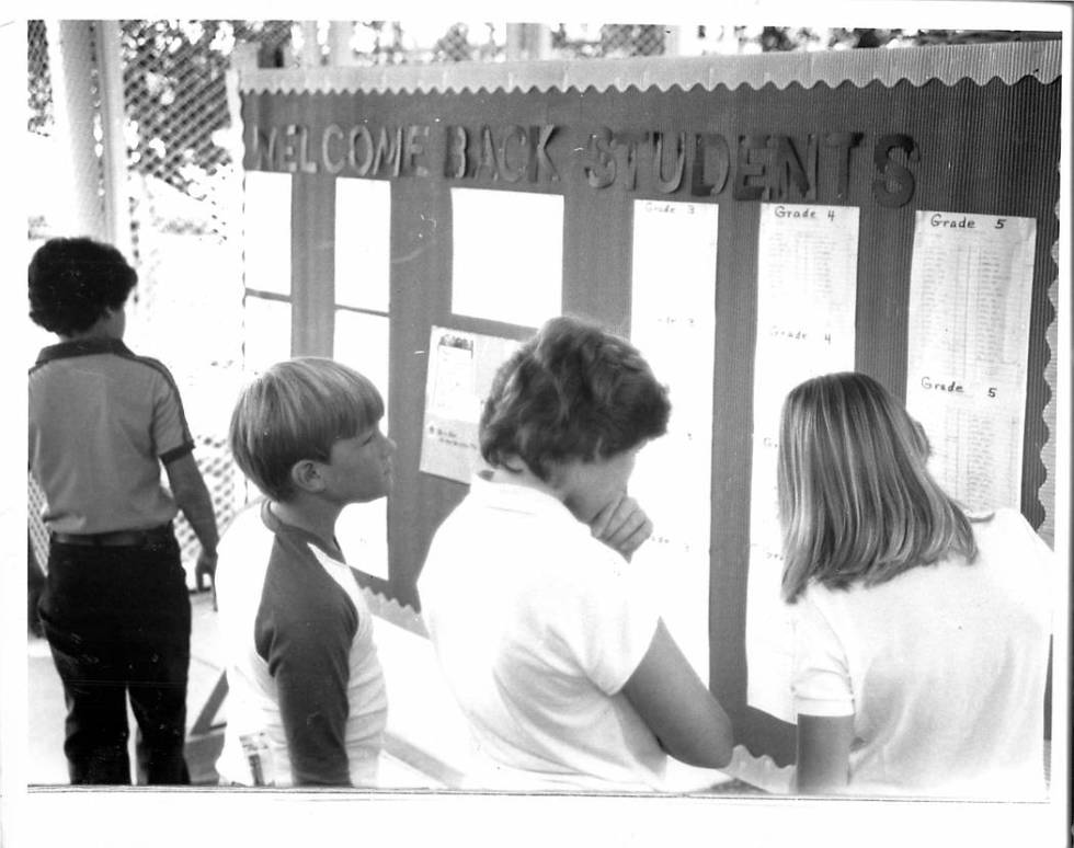 Welcome back, everyone. Enjoy the school year, and be glad the 1980s are over. (Gary Thompson/L ...