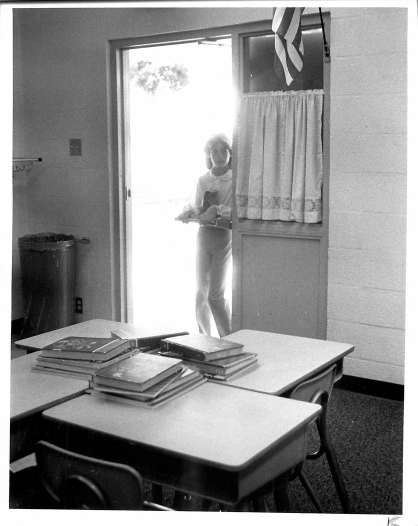 The 1981-82 school year is here, and Kim Drake is catching a glimpse of her new classroom. (Gar ...