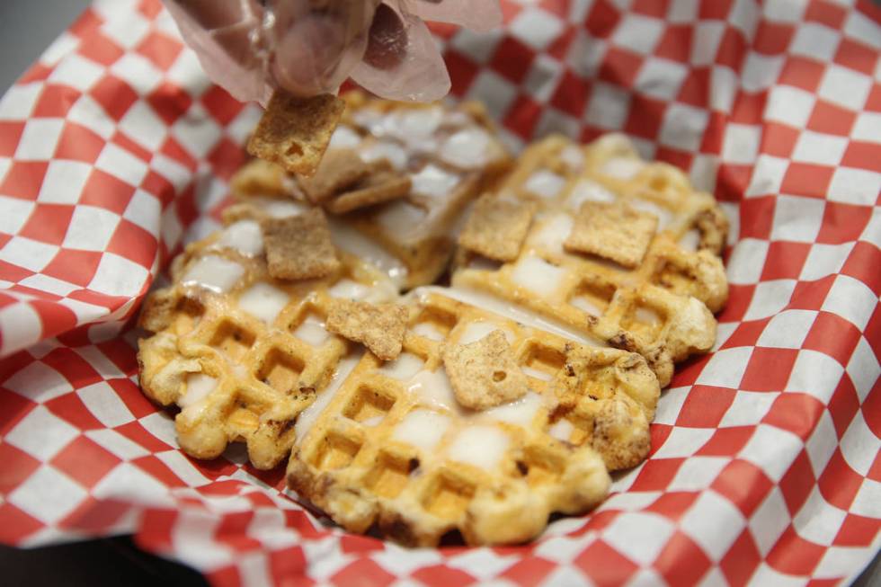 A cinnamon toast waffle crunch at The Cereal Killerz Kitchen inside the Galleria at Sunset mall ...