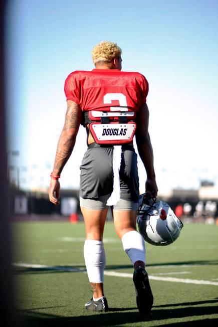 UNLV Rebels safety Drew Tejchman (3) during practice at Rebel Park, at UNLV in Las Vegas Monday ...