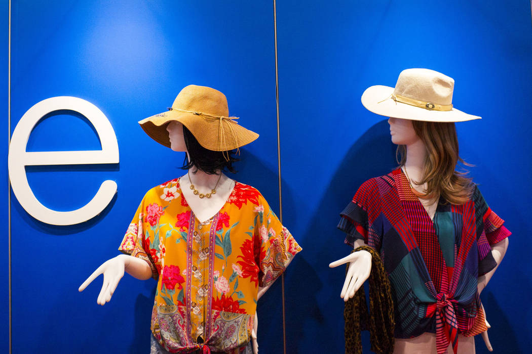 Mannequins dressed with apparel from Umgee on display at the MAGIC trade show at the Las Vegas ...