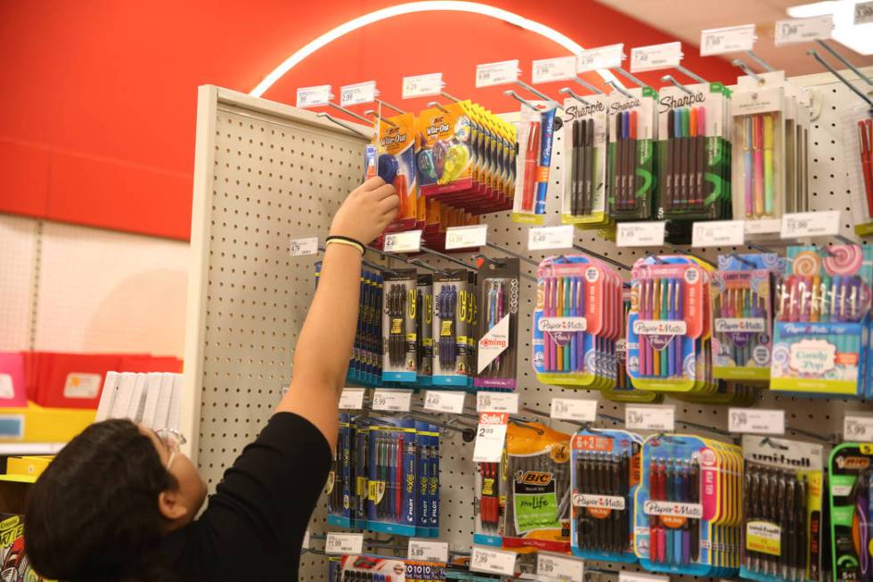 Edith Del Aguila, 12, a student at K.O. Knudson Middle School, shops for school supplies at Tar ...