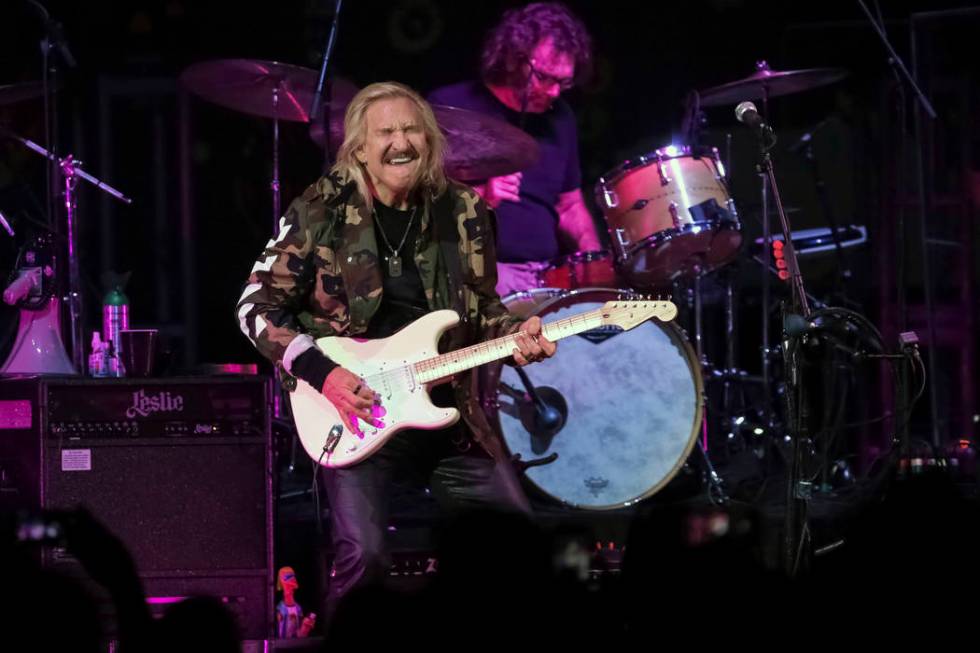 FILE - In this Sept. 20, 2017, file photo, Joe Walsh performs on stage during the Joe Walsh and ...