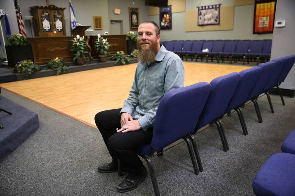 Rabbi Jered Hundley sits inside the Lev HaShem Messianic Synagogue in Las Vegas, Tuesday, Aug. ...