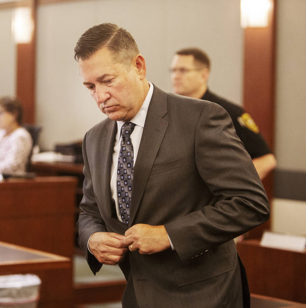 Scott Gragson walks to the front for his court hearing for a DUI fatal on Thursday, Aug. 1, 201 ...