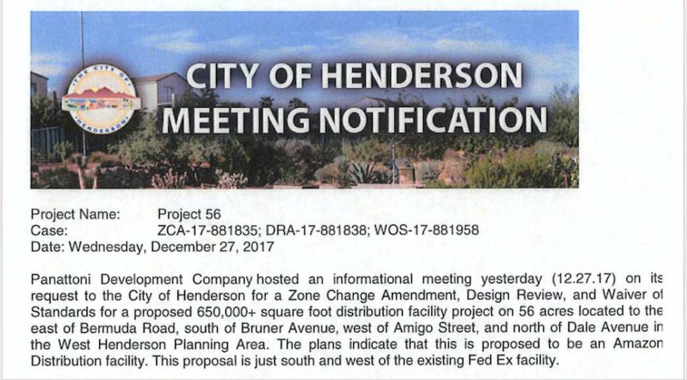 A meeting-notification email from the city said the project plans “indicate that this is prop ...
