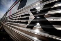 Club X Train on a track near Martin Luther King Boulevard and Bonanza Road in Las Vegas, Thursd ...