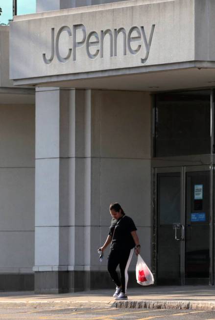 In this Wednesday, Aug. 14, 2019, photo photo a shopper leaves the JCPenney store in Peabody, M ...