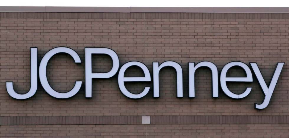 In this Wednesday, Aug. 14, 2019, photo the company logo on the building at the JCPenney store ...