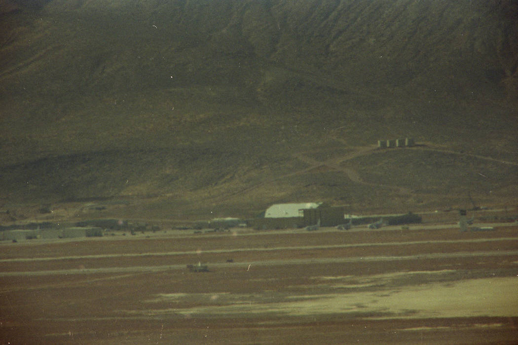 Groom Lake where the secret military facility popularly known as "Area 51" is located, is seen ...