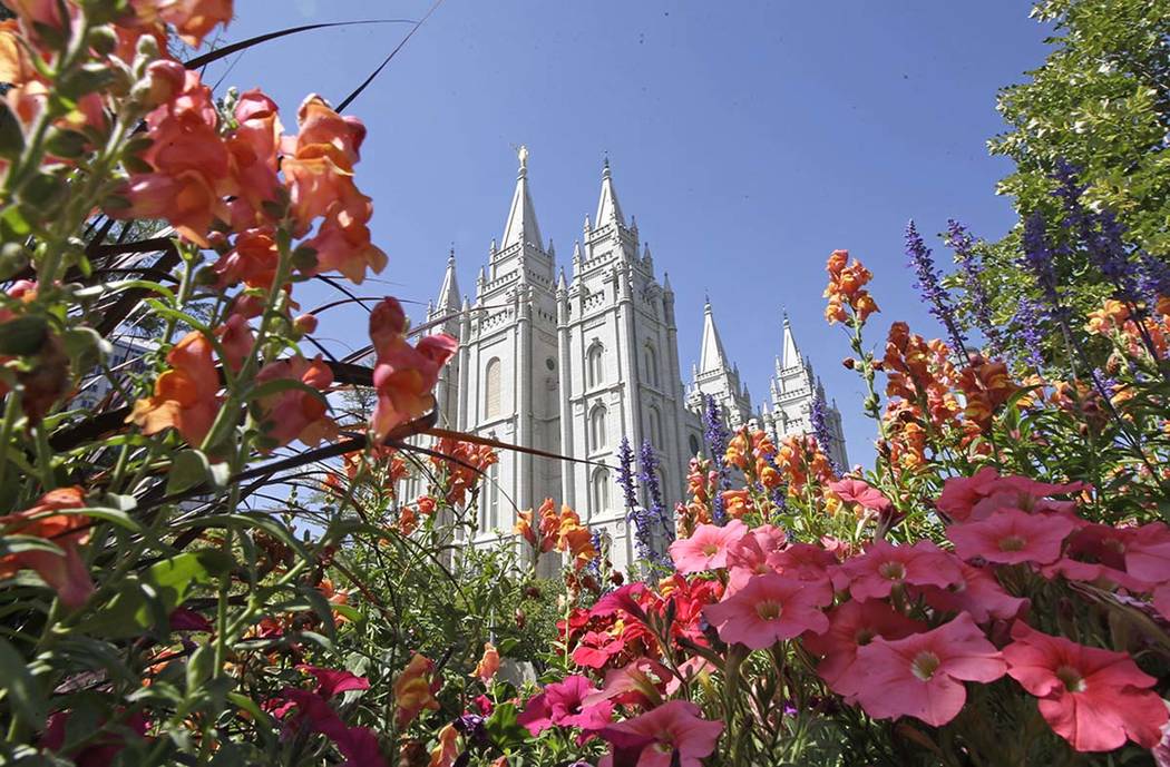 The Salt Lake Temple at Temple Square in Salt Lake City. The Church of Jesus Christ of Latter-d ...