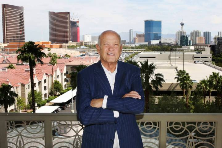 John Knott, broker, CBRE Group poses for photos at his Las Vegas condo on Friday, June 14, 2019 ...