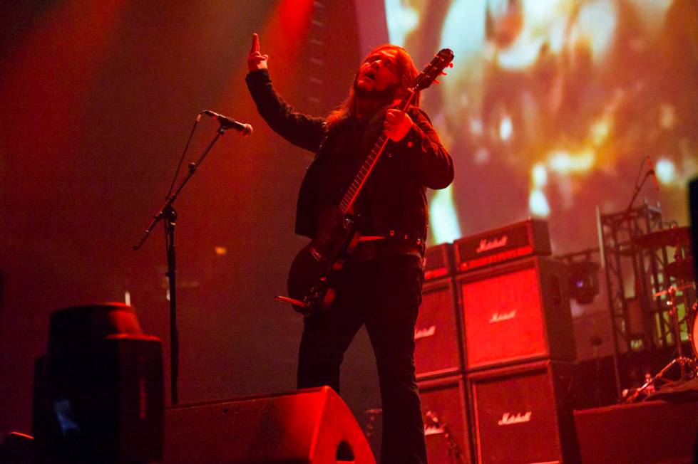 Jus Oborn, of Electric Wizard, performs at the Mandalay Bay Events Center during the Psycho Las ...