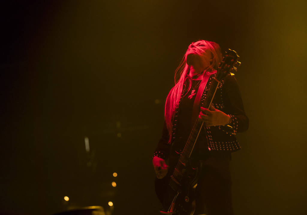 Liz Buckingham, Electric Wizard, performs at the Mandalay Bay Events Center during the Psycho L ...