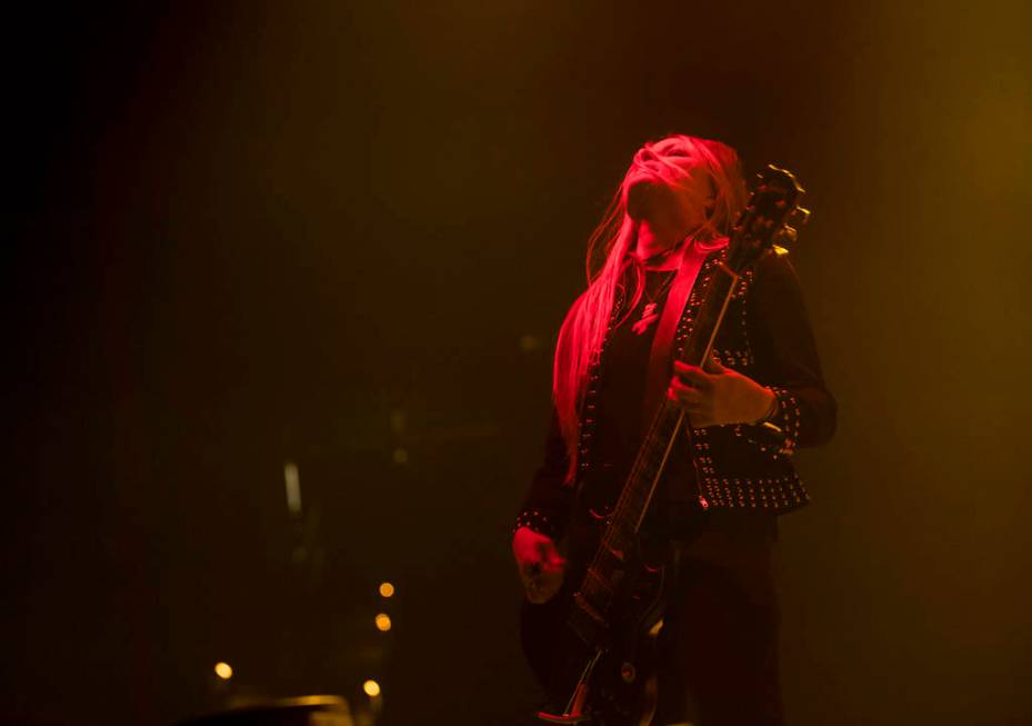 Liz Buckingham, Electric Wizard, performs at the Mandalay Bay Events Center during the Psycho L ...