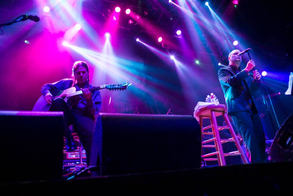 Philip Anselmo, right, performs with his new band, En Minor, at House of Blues during the Psych ...