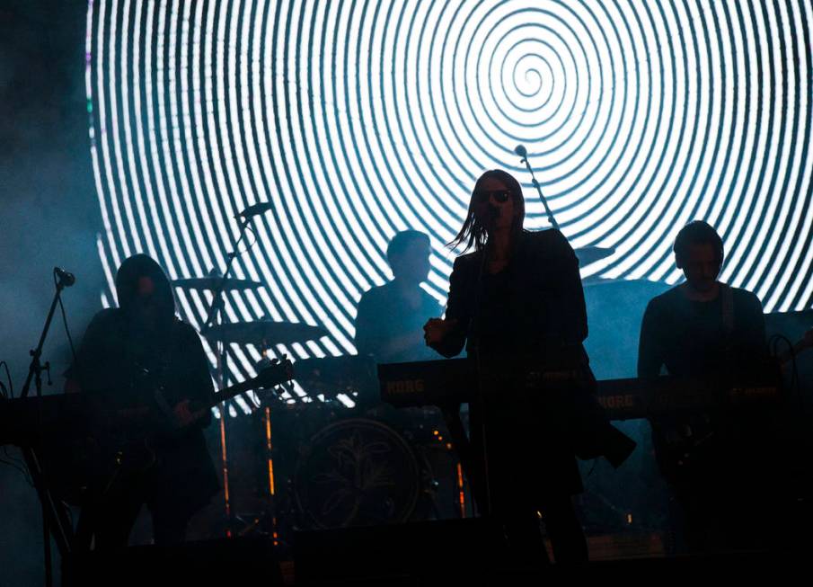 Cold Cave performs at the beach stage during the Psycho Las Vegas music festival at Mandalay Ba ...