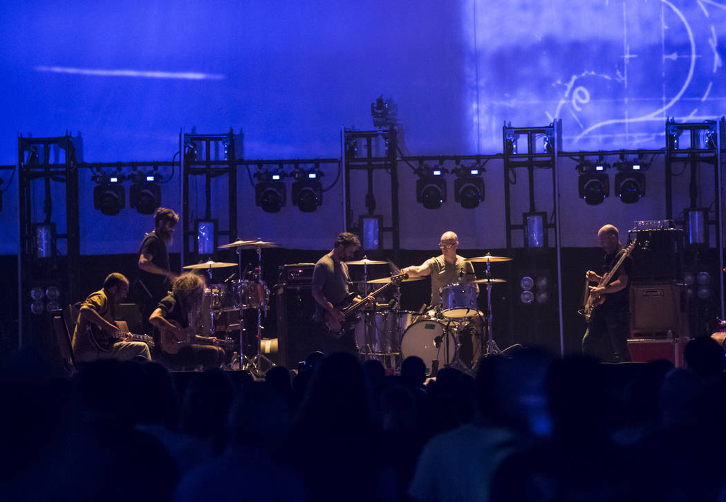 Godspeed You! Black Emperor performs at the Mandalay Bay Events Center during the Psycho Las Ve ...